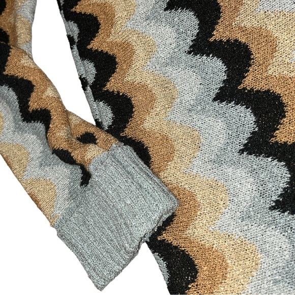 Show Me Your Mumu Retro Wave Knit Comfy Oversized Sweater Blue Size Medium - Picture 8 of 11